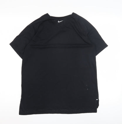 Nike Black Dri-FIT Running T-Shirt, M, Unisex Adults