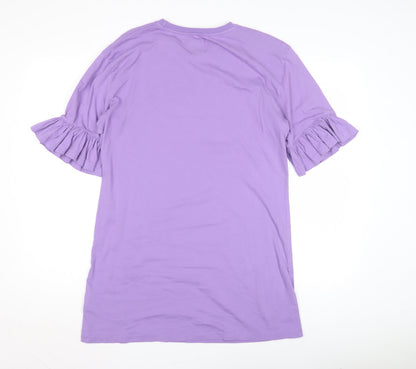 Chorus Women's Purple M Dress Half Sleeve Flutter