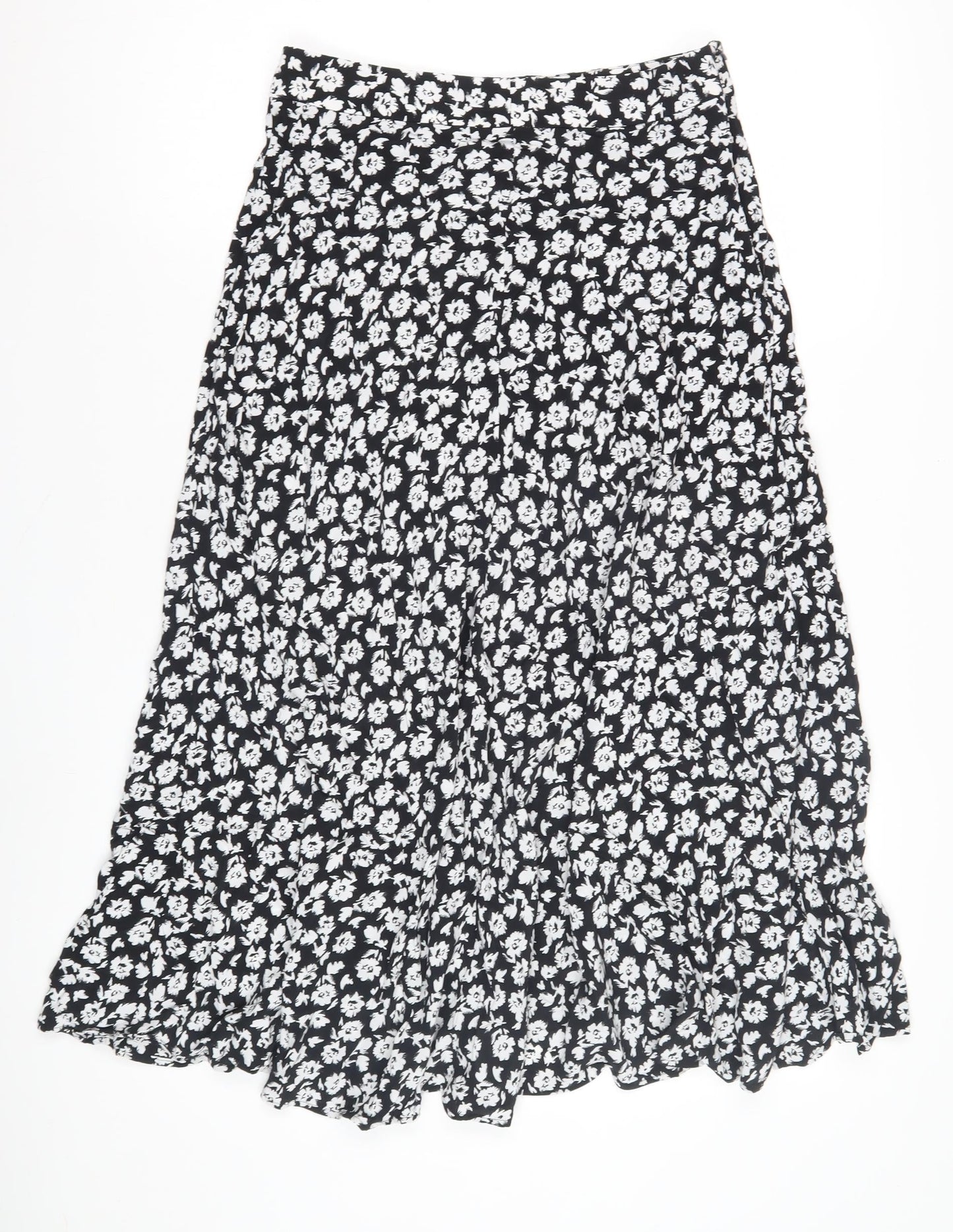 Zara Women's Medium Black Floral Skirt