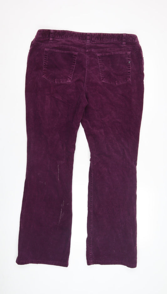 Boden Purple Corduroy Women's Trousers, Size UK 11