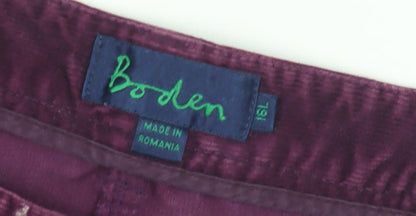 Boden Purple Corduroy Women's Trousers, Size UK 11