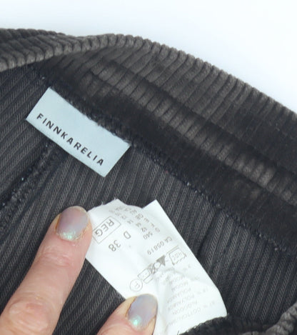 Womens UK Size 10 Finnkarelia Regular Fit Casual Black Trousers