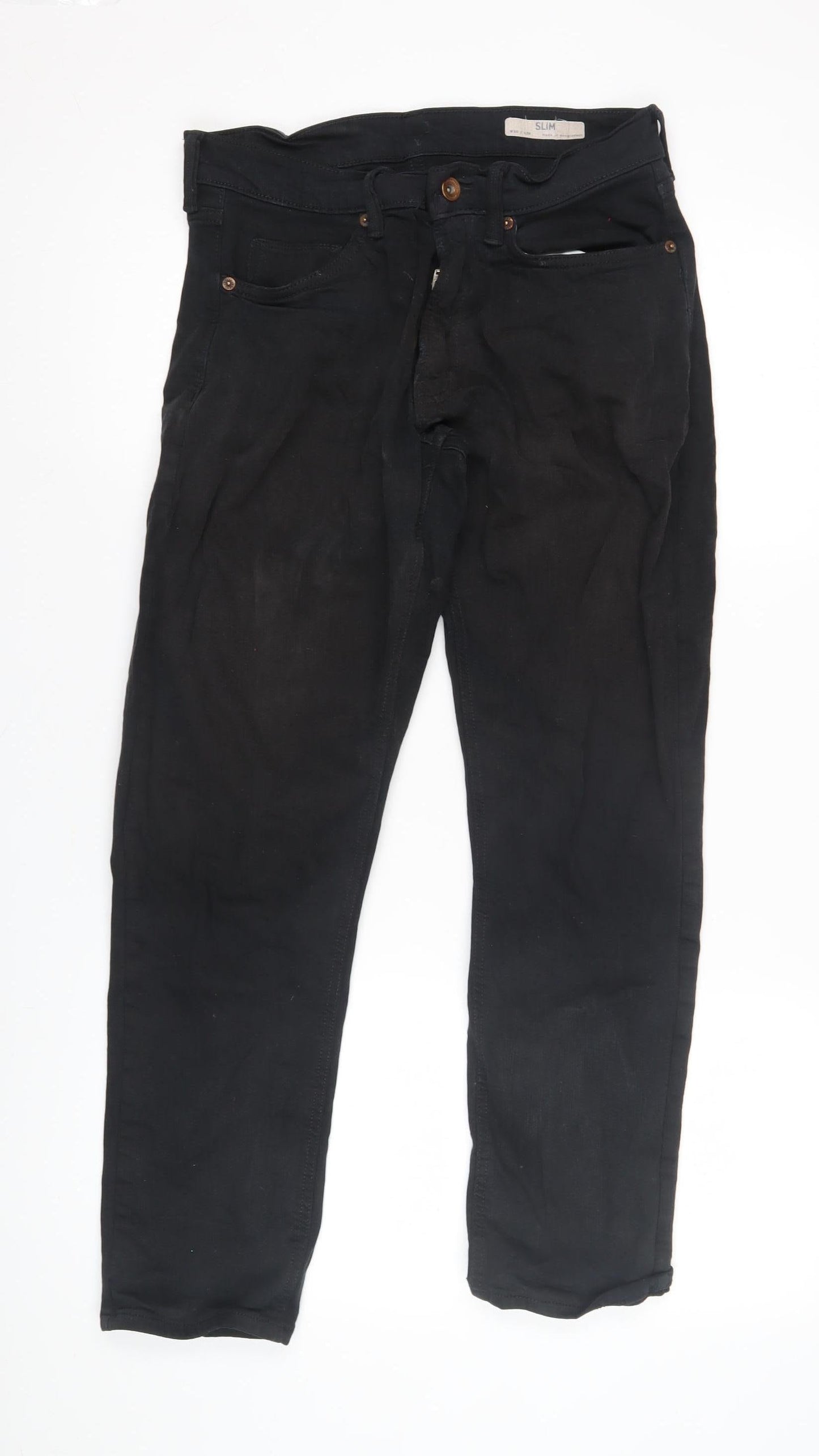 Womens UK Size 30 Marks and Spencer Slim Fit Slim Black Jeans