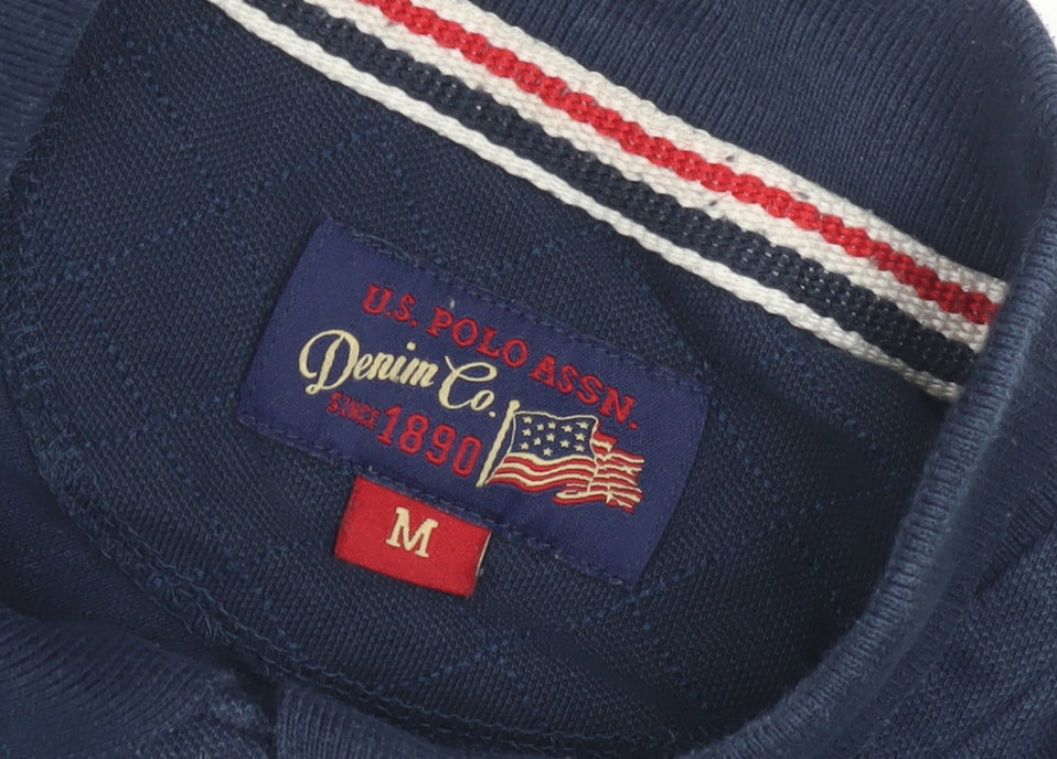 U.S. Polo Assn. Men's Blue M Collared T-Shirt