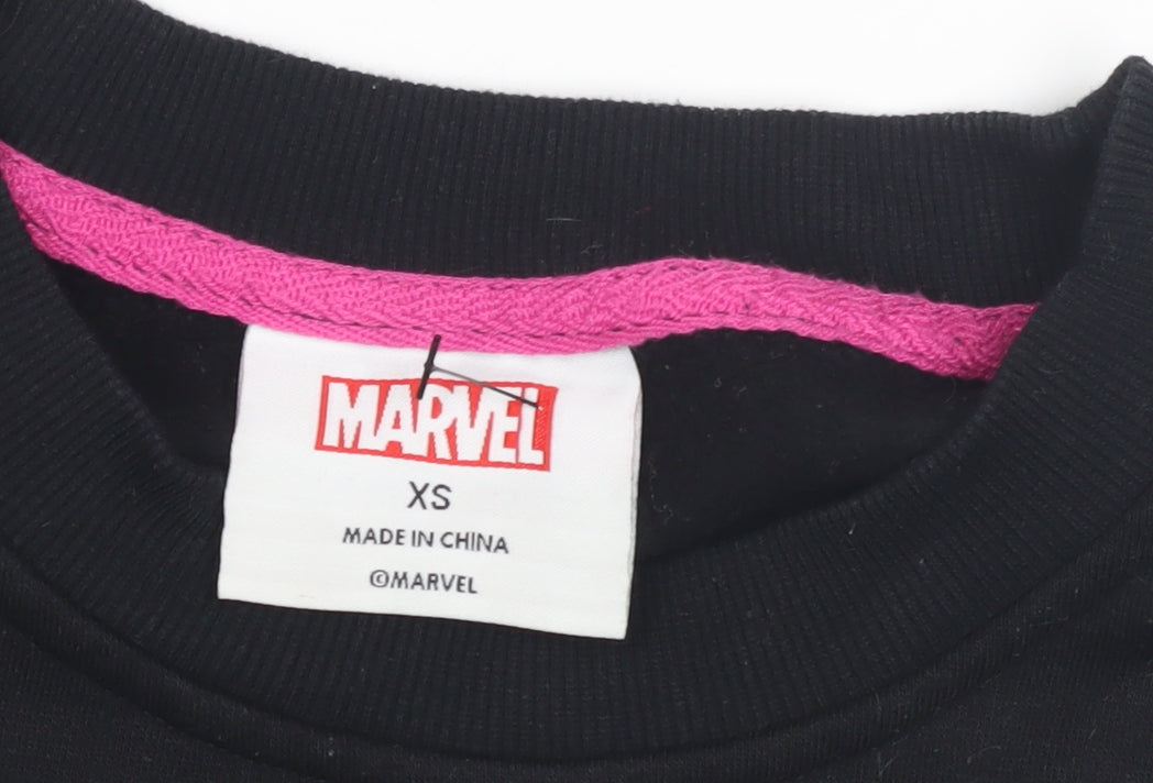 Marvel Women's XS Black Pullover Sweatshirt
