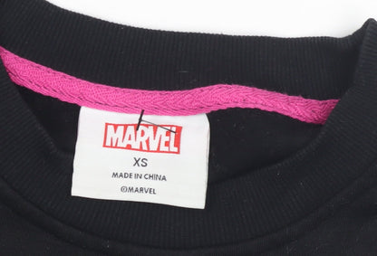 Marvel Women's XS Black Pullover Sweatshirt