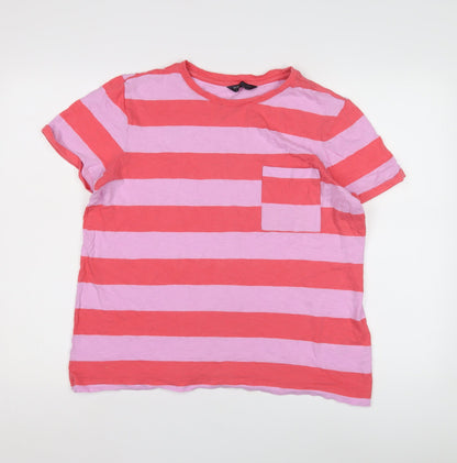 Womens UK Size 12 Marks and Spencer Pink Basic T-Shirt