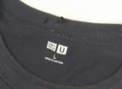 Uniqlo Men’s Black Crew Neck L T-Shirt