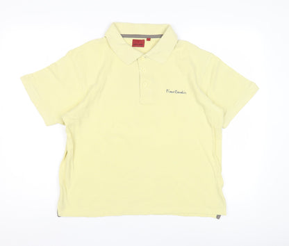 Pierre Cardin Yellow Polo Shirt Size S Unisex Adults