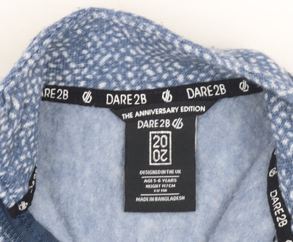 Dare2B Boys Flecked Blue Jacket, Size 5-6 Years, Zip Closure