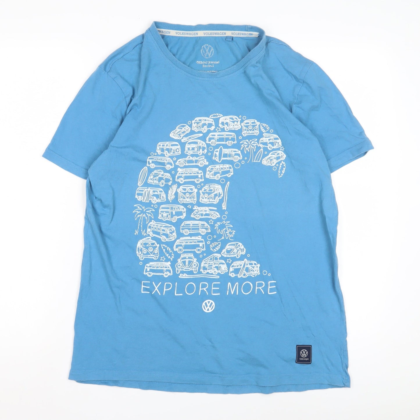 Volkswagen Men's Blue Graphic T-Shirt - Medium