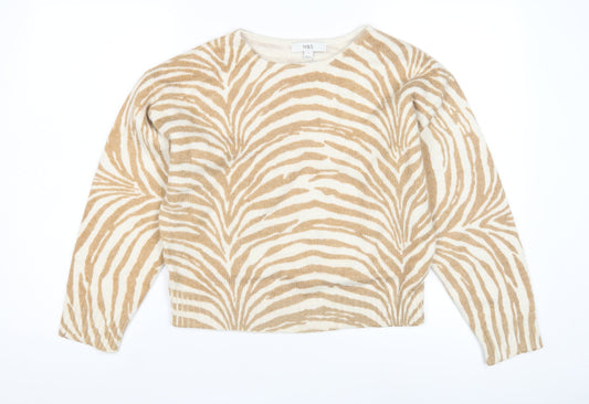 Womens UK Size 8 Marks and Spencer Beige Pullover Jumper