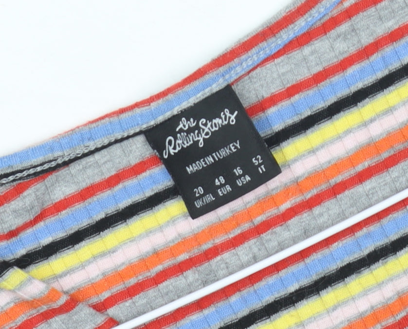 Womens UK Size 20 The Rolling Stones Multicoloured Basic T-Shirt