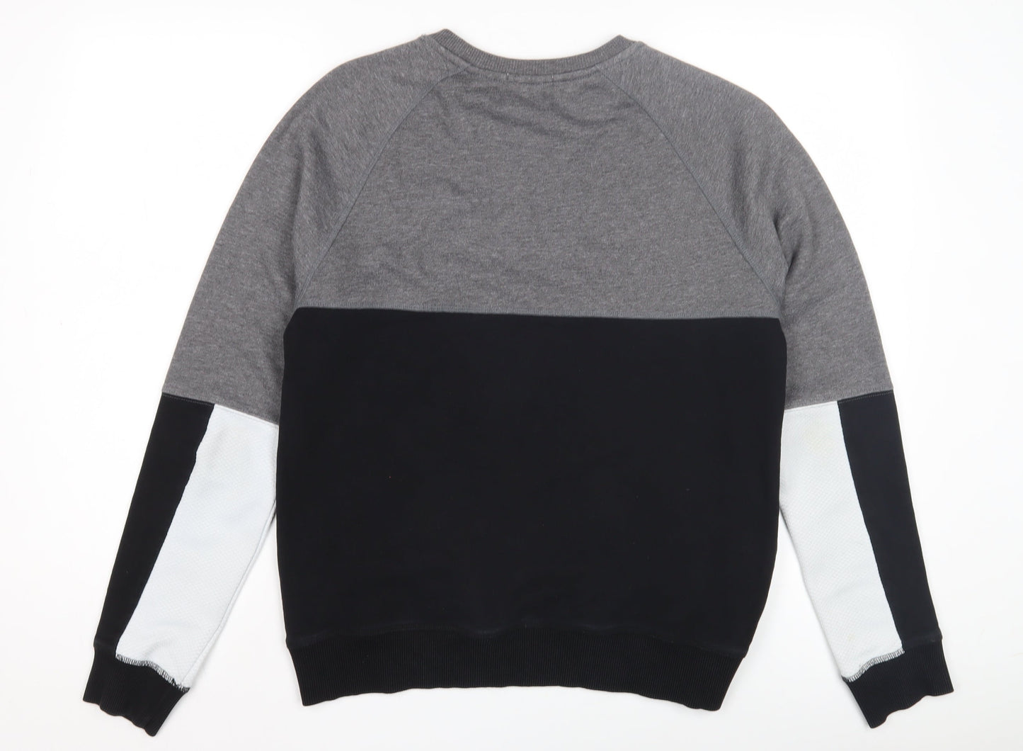 Topman Men's Grey & Black Pullover Sweatshirt - Size S