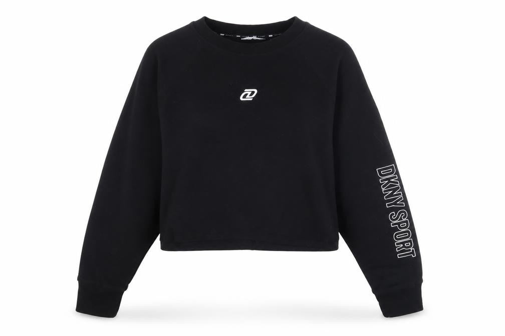 Womens UK Size M DKNY Black Pullover Sweatshirt