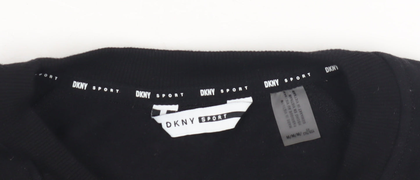 DKNY Women's Black Pullover Logo Sweatshirt - M