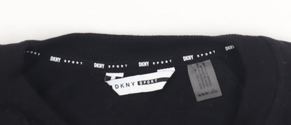 DKNY Women's Black Pullover Logo Sweatshirt - M