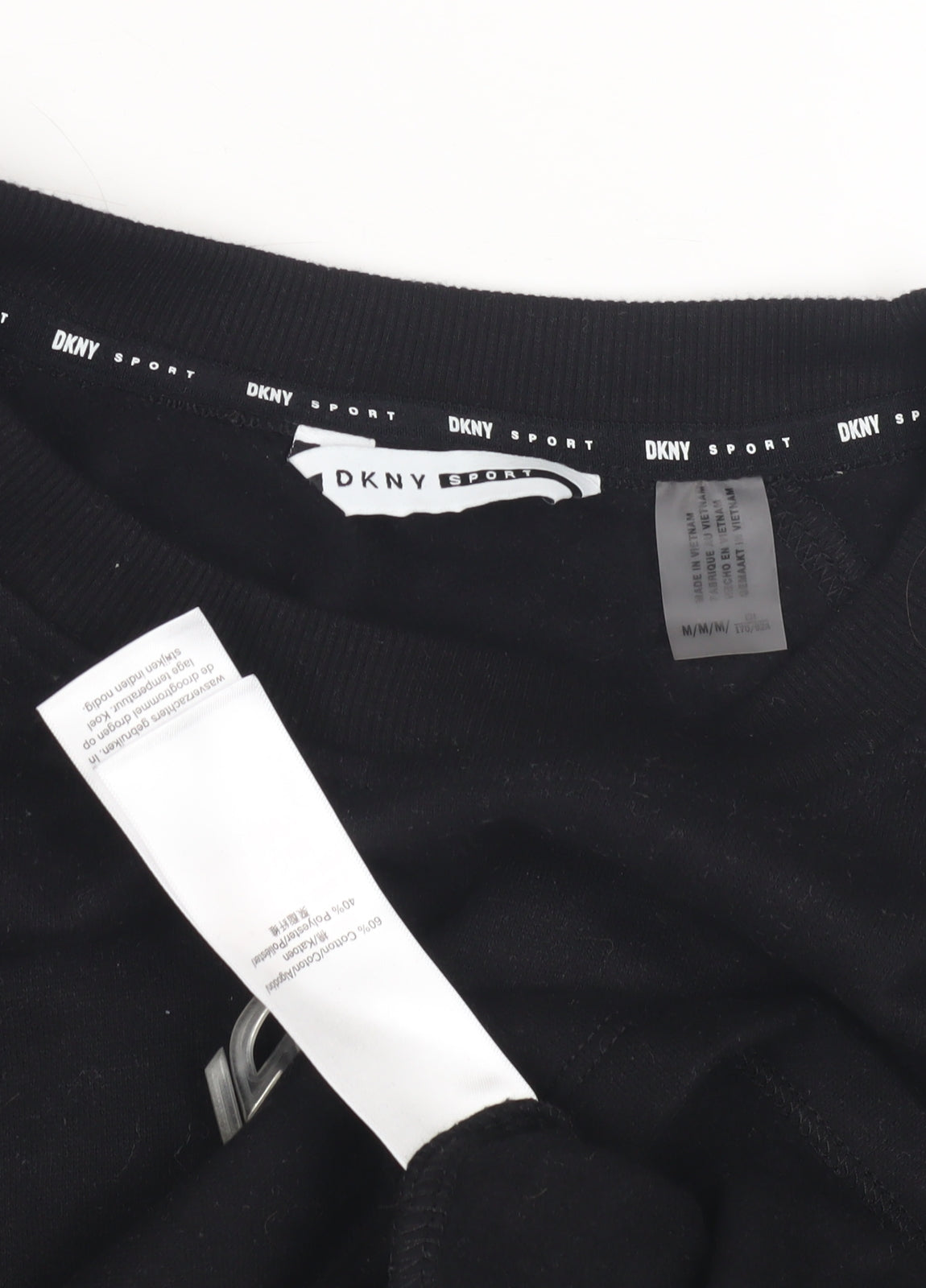 DKNY Women's Black Pullover Logo Sweatshirt - M