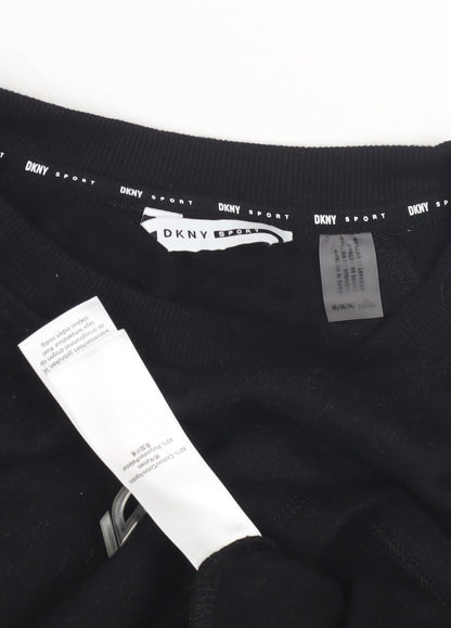 DKNY Women's Black Pullover Logo Sweatshirt - M