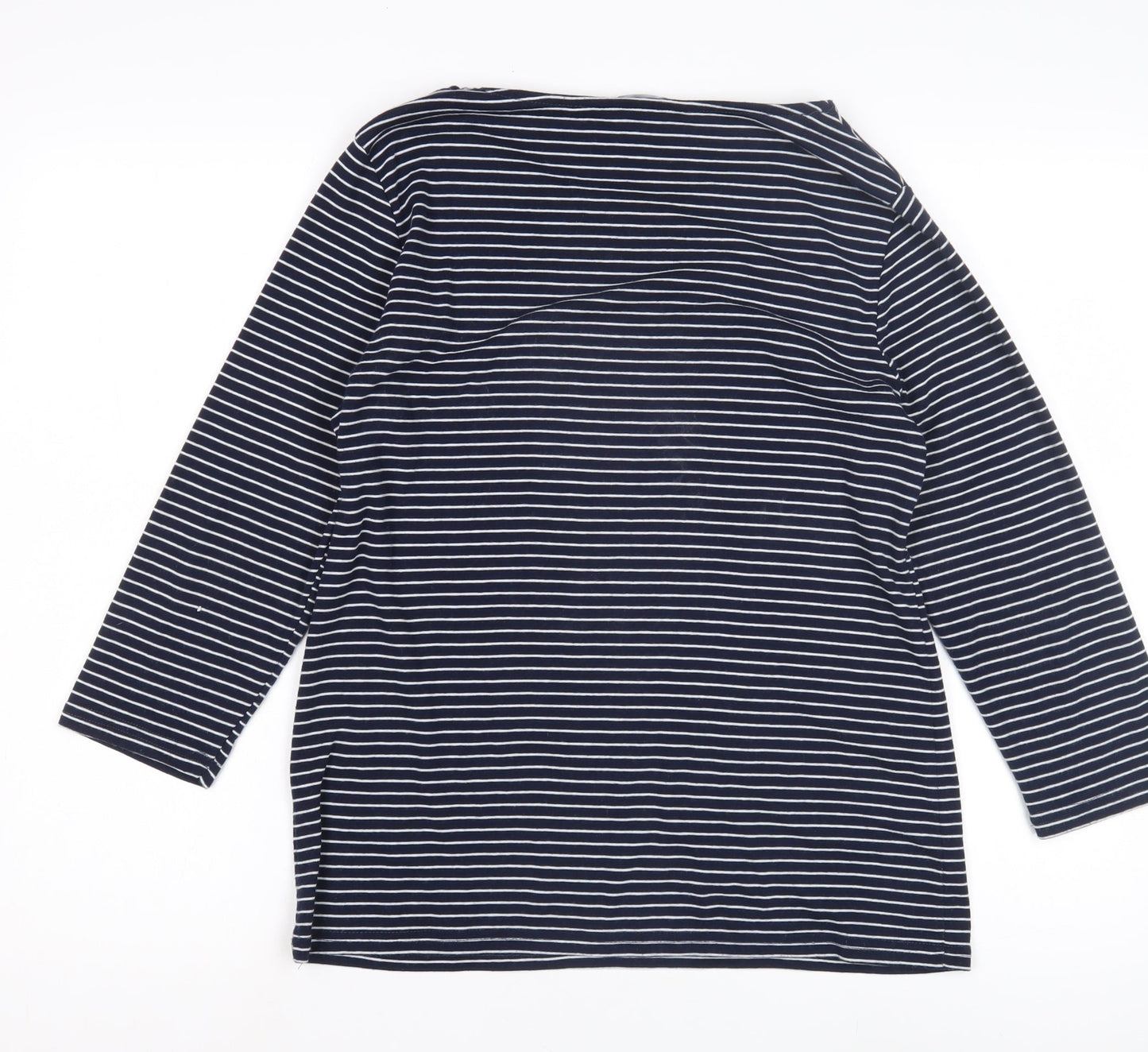 Womens UK Size 14 Bonmarché Blue Basic T-Shirt