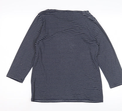 Womens UK Size 14 Bonmarché Blue Basic T-Shirt