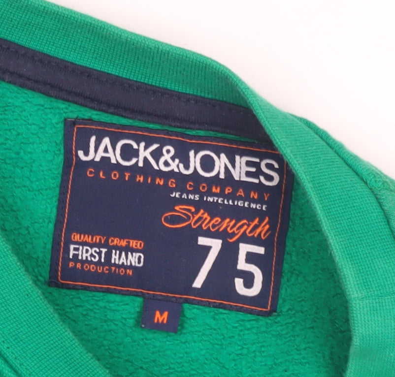 Mens UK Size M JACK & JONES Green Pullover Sweatshirt