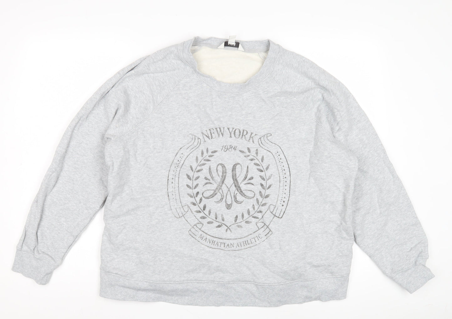 Marks and Spencer Unisex Grey Logo Sweatshirt L Pullover