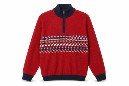 Mens UK Size M Cotton Traders Red Pullover Jumper