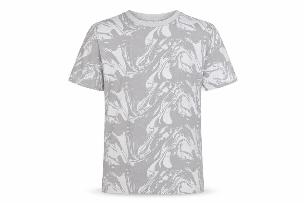 Front view of Kangaroo Poo boys’ grey graphic t-shirt 11-12 years