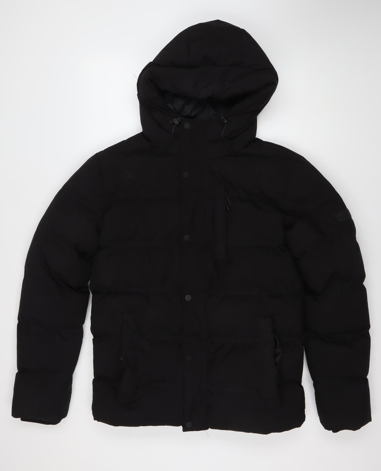 Mens UK Size S STATUS Black Puffer Jacket