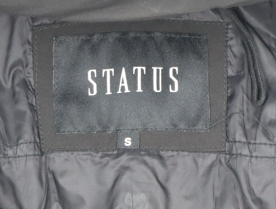 Mens UK Size S STATUS Black Puffer Jacket
