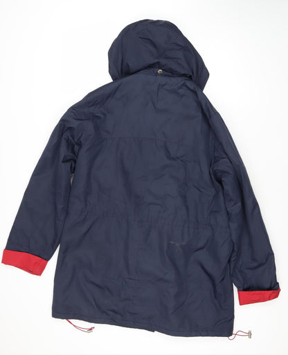 Classics Women's Blue Anorak Jacket Size 16 Hooded Zip