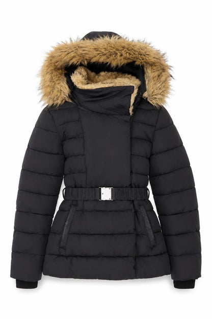 Womens UK Size 6 Warehouse Black Puffer Jacket
