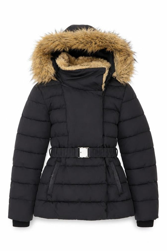 Womens UK Size 6 Warehouse Black Puffer Jacket