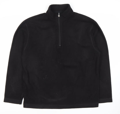 Mens UK Size M Marks and Spencer Black Full Zip Sweatshirt