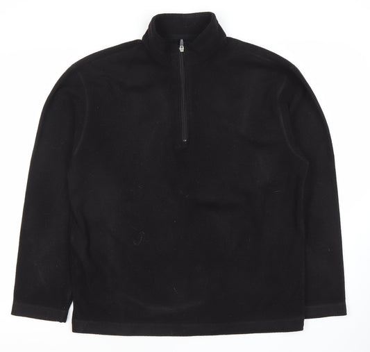 Mens UK Size M Marks and Spencer Black Full Zip Sweatshirt