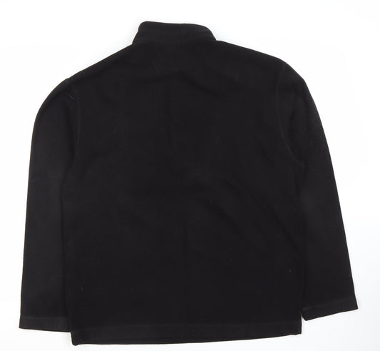 Mens UK Size M Marks and Spencer Black Full Zip Sweatshirt