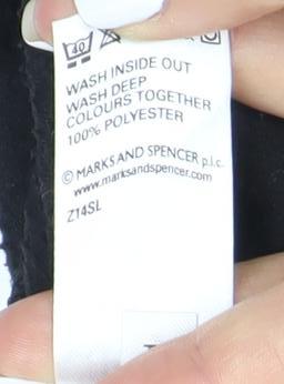 Mens UK Size M Marks and Spencer Black Full Zip Sweatshirt