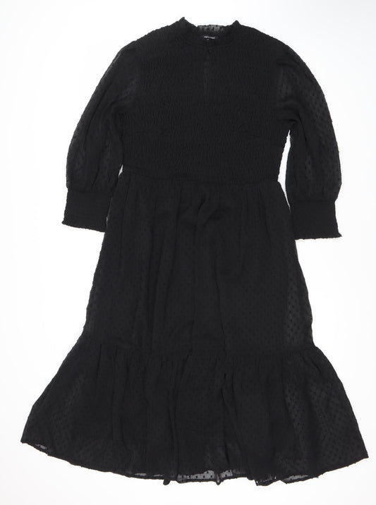 JD Williams Women's Black Smocked Dress Size 12