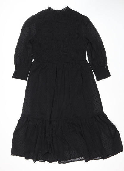 JD Williams Women's Black Smocked Dress Size 12