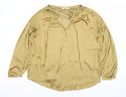 Womens UK Size 14 Marks and Spencer Beige Tunic Blouse