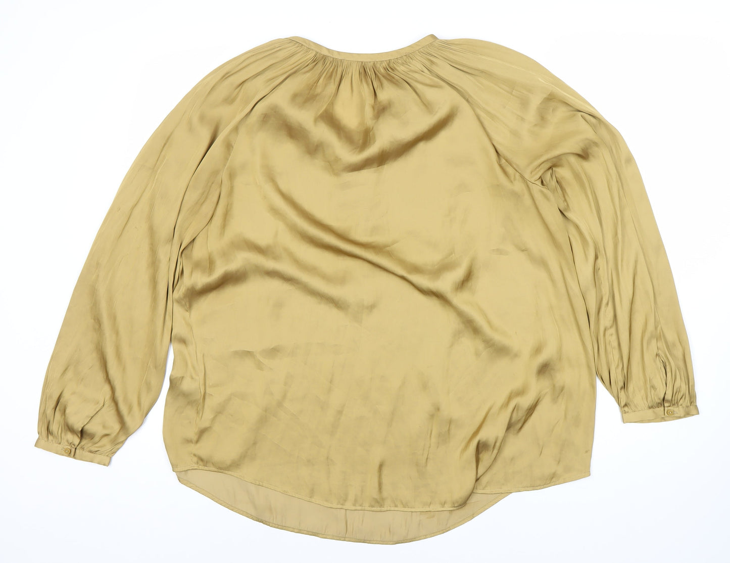 Womens UK Size 14 Marks and Spencer Beige Tunic Blouse