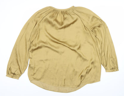 Womens UK Size 14 Marks and Spencer Beige Tunic Blouse
