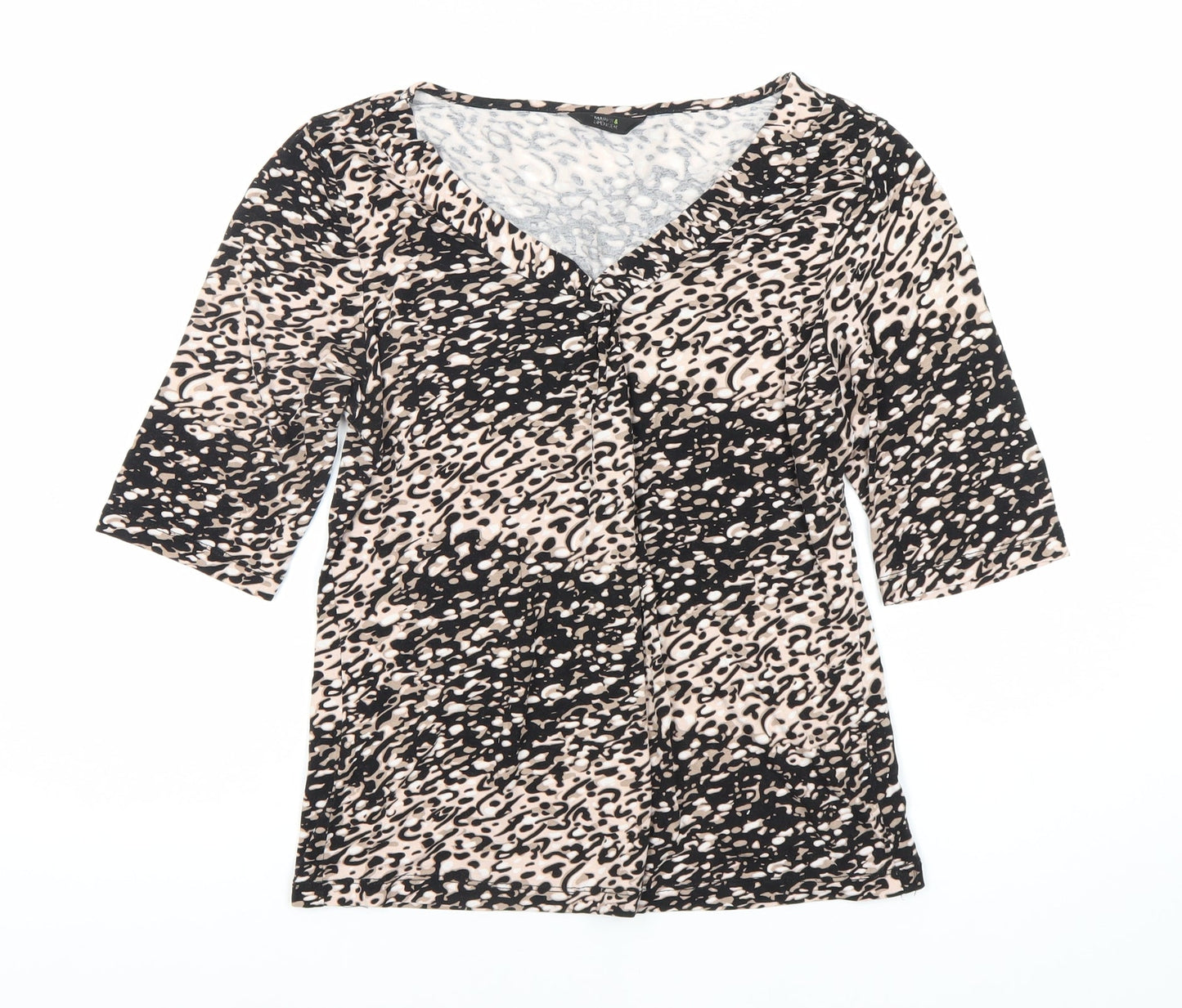 Womens UK Size 14 Marks and Spencer Multicoloured Basic Blouse