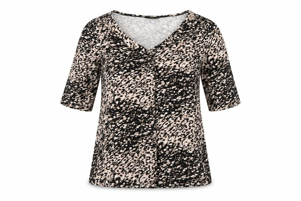 Front view of Marks & Spencer Women's Animal Print V-Neck Top