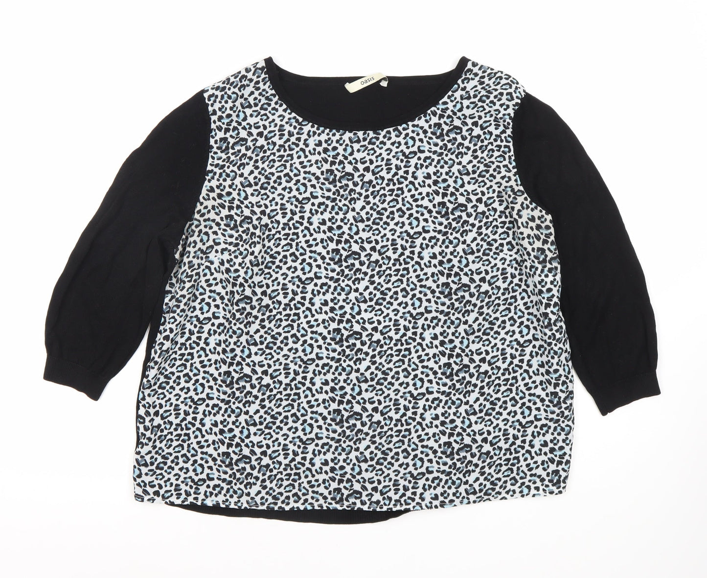 Womens UK Size L Oasis Multicoloured Basic Blouse