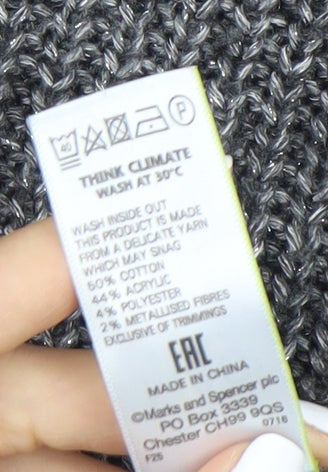 Womens UK Size 14 Marks and Spencer Grey Pullover Jumper