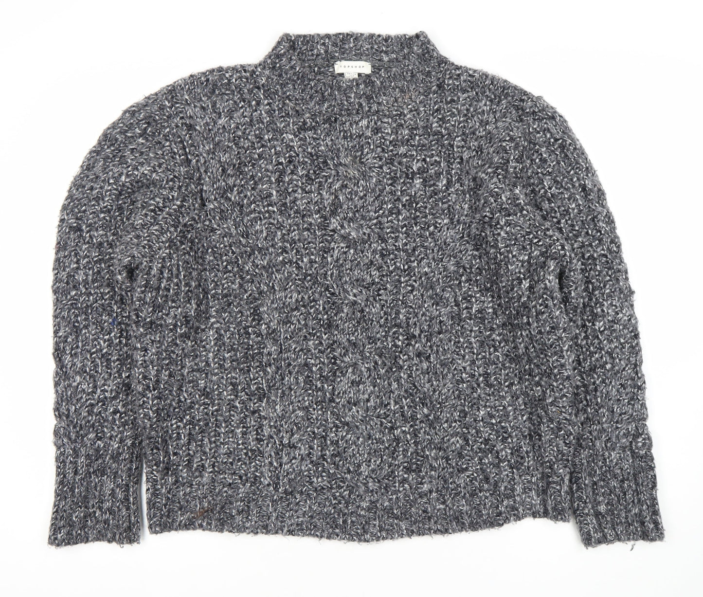 Womens UK Size 14 Topshop Grey Pullover Jumper