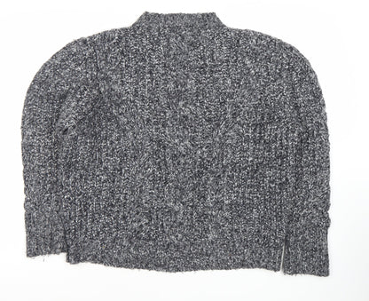 Womens UK Size 14 Topshop Grey Pullover Jumper