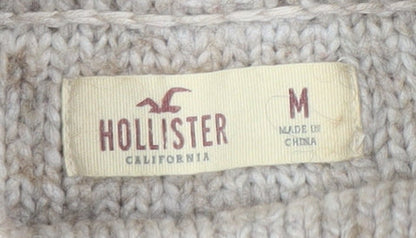 Womens UK Size M Hollister Beige Pullover Jumper